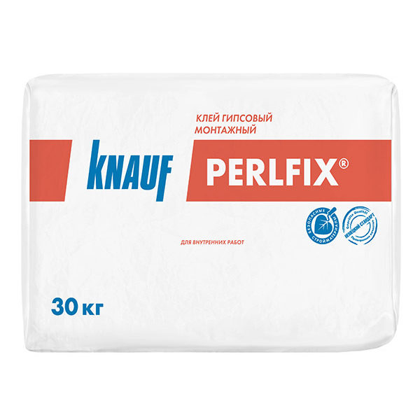 Клей для ПГП/ГКЛ/ГВЛ Knauf Перлфикс гипсовый 30 кг