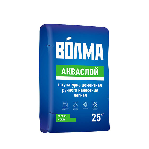 Штукатурка цементная Волма Акваслой легкая 25 кг